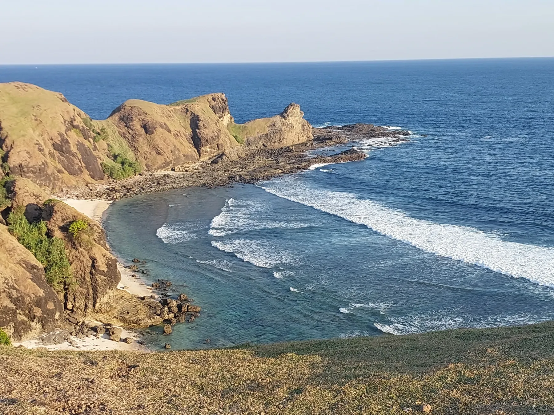 Rugged coast and blue sea in Indonesia